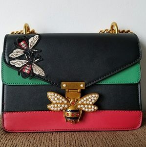 Leather crossbody bag for women